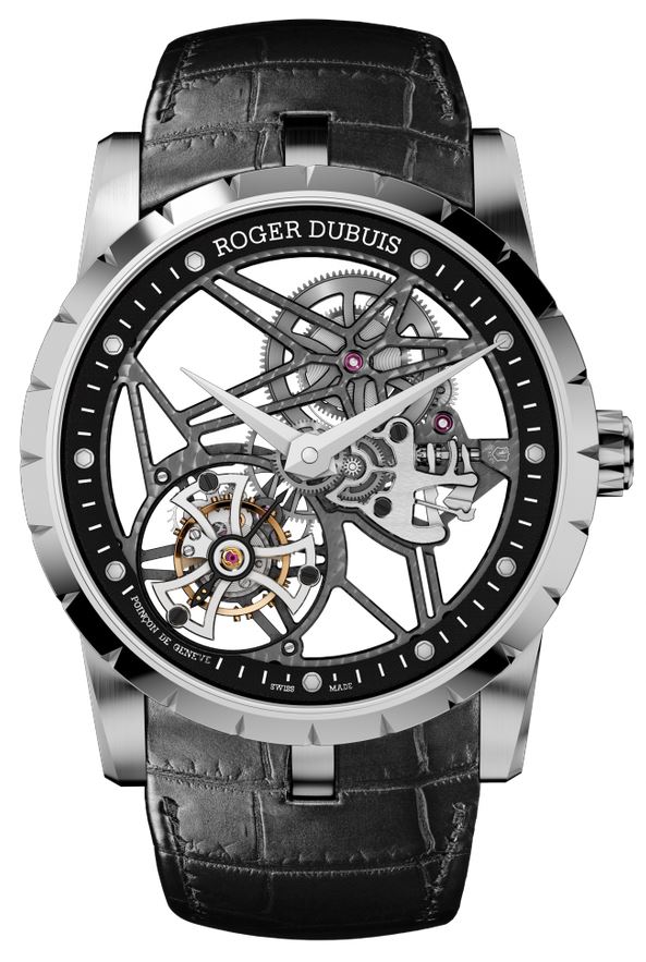 Roger Dubuis has displayed the complications and enhanced the functions, and framed them in cases with a powerful,  avant garde design.